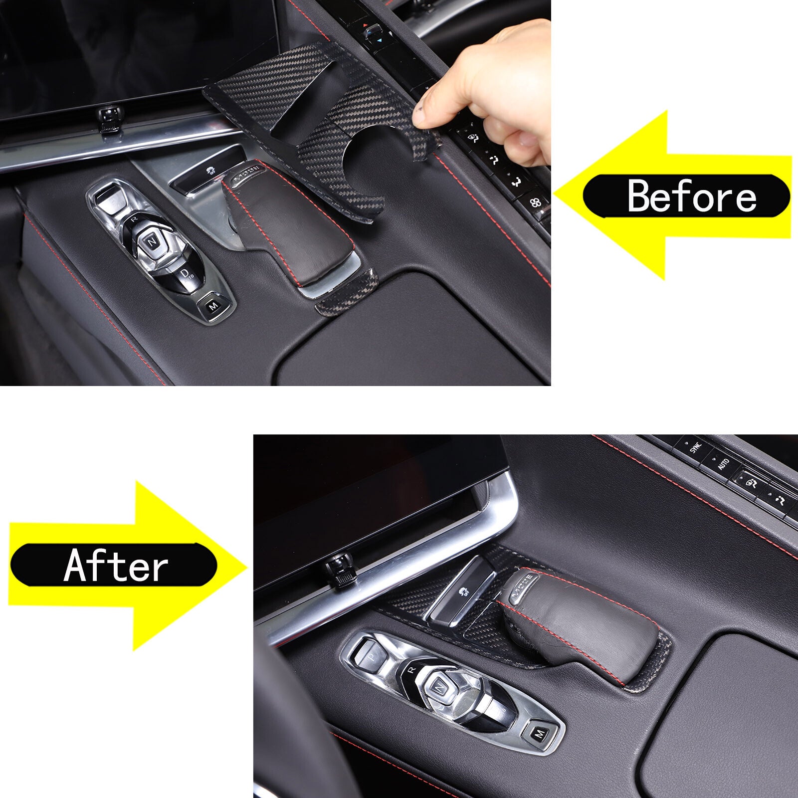 Real Carbon Fiber Interior Tailgate Switch Frame for Range Rover Vogue 2023 - 2024- v