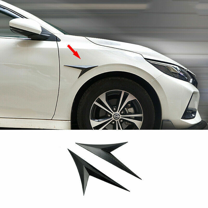 for Nissan Sentra 2020-22 ABS Carbon Fiber Side Fender Vent Air Wing Cover Trim