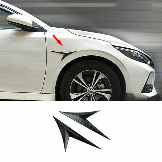 for Nissan Sentra 2020-22 ABS Carbon Fiber Side Fender Vent Air Wing Cover Trim