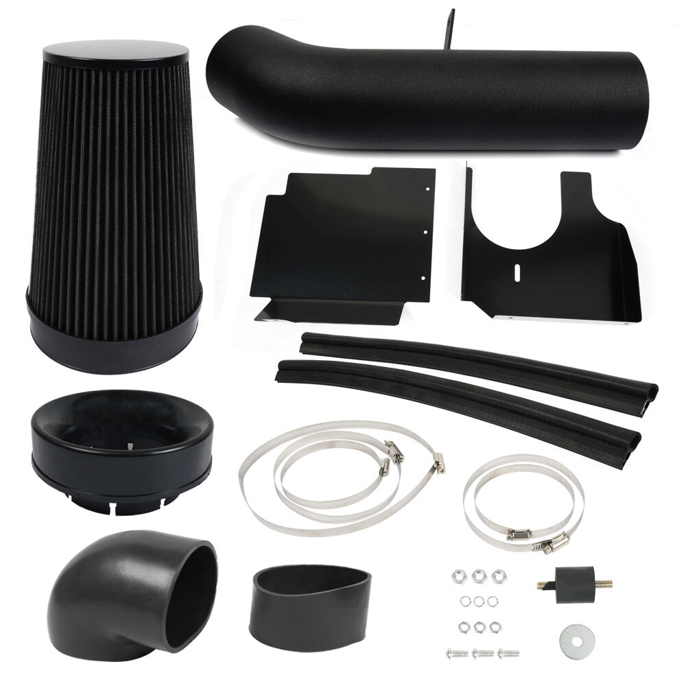 4IN Black Cold Air Intake+Heat Shield Kit for GMC /Chevy V8 4.8L/5.3L/6.0L 99-06 Q