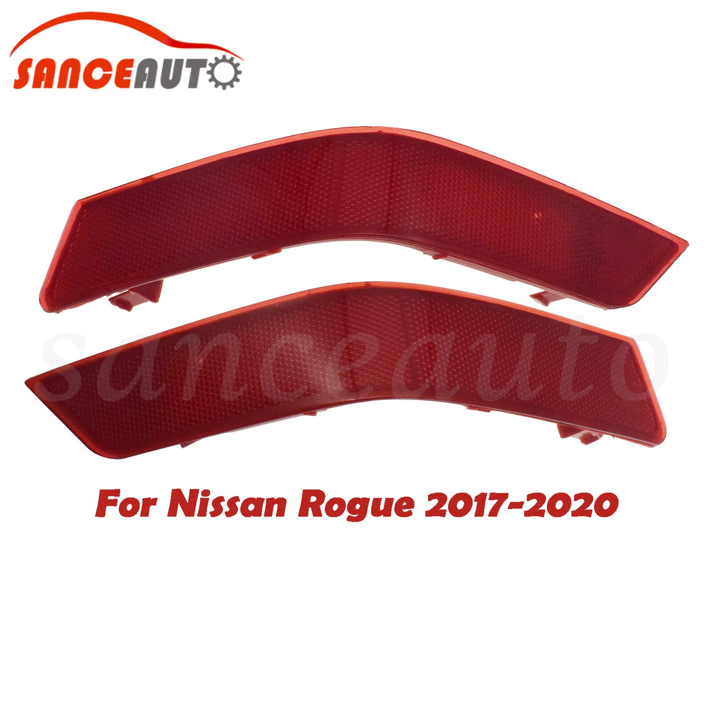 A pair of left and right rear bumper marker light reflectors for the Rogue 2017 - 2020 n