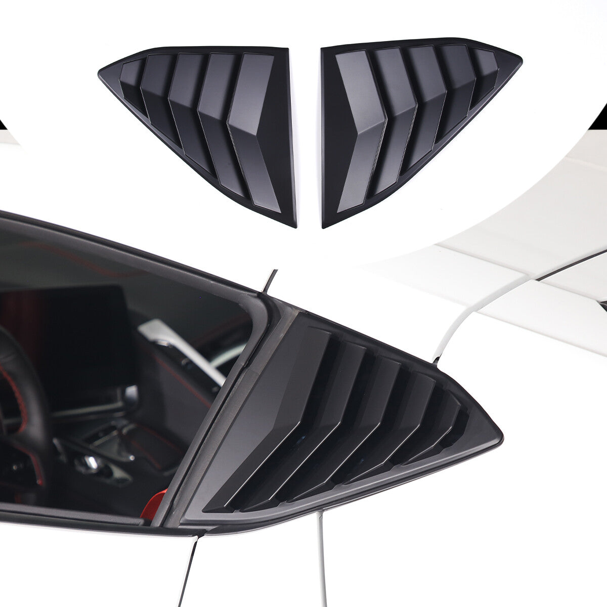 for 20-24 for Corvette C8 Coupe Gloss Black Rear Roof Camera Cover Trim Accessory- v