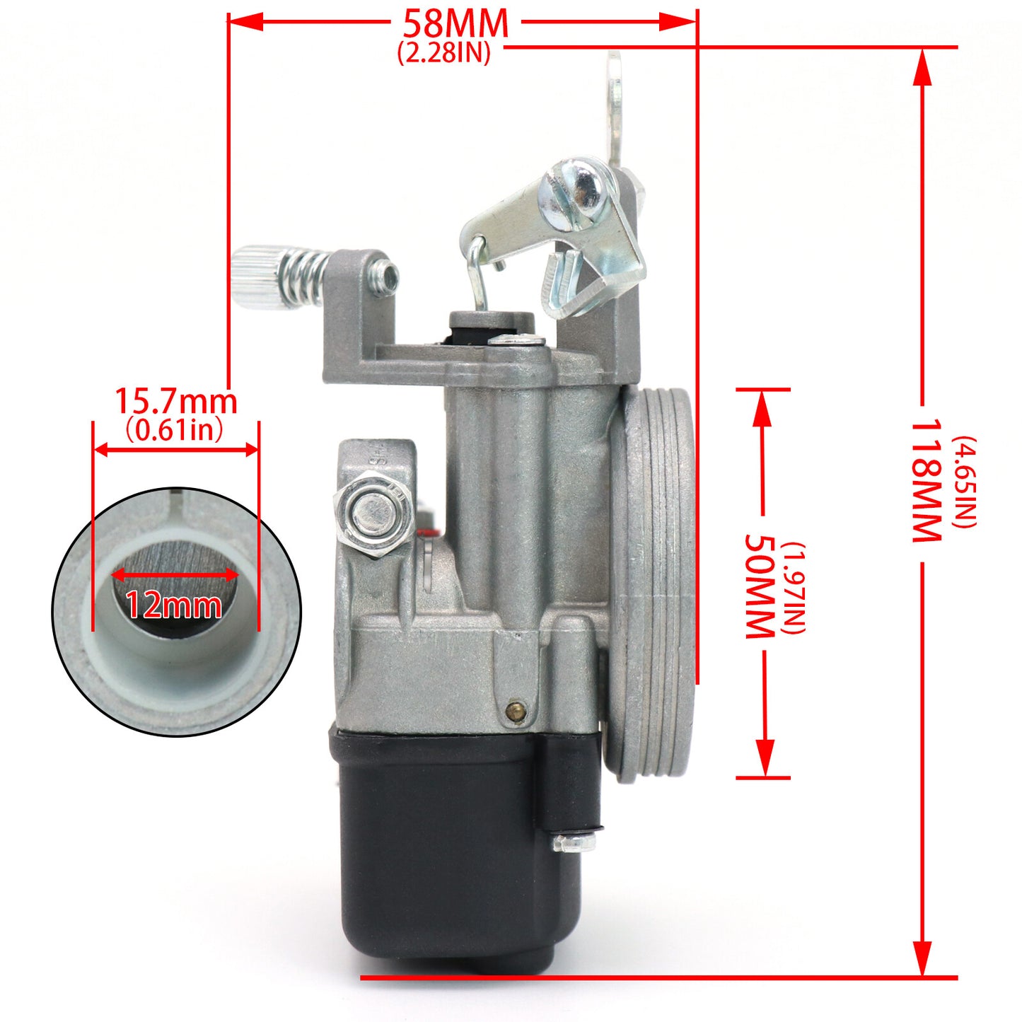 Dellorto SHA 12.12 Carburetor for VESPA PIAGGIO Moped Ciao 50 Carb Scooter Q