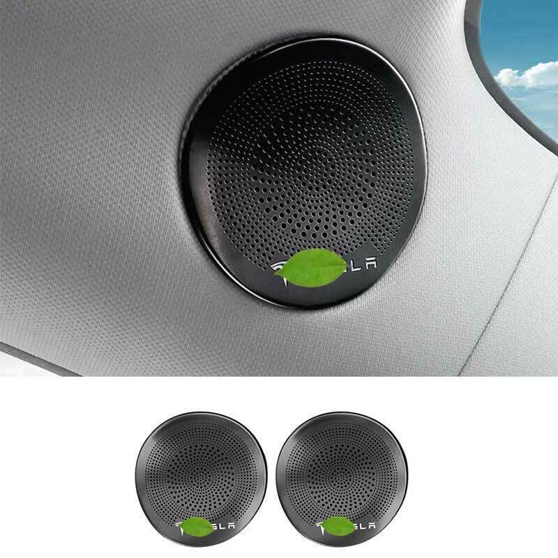 for Model Y 2020-2021 Black Steel A Pillar Speaker Frame Cover Trim 2pcs n