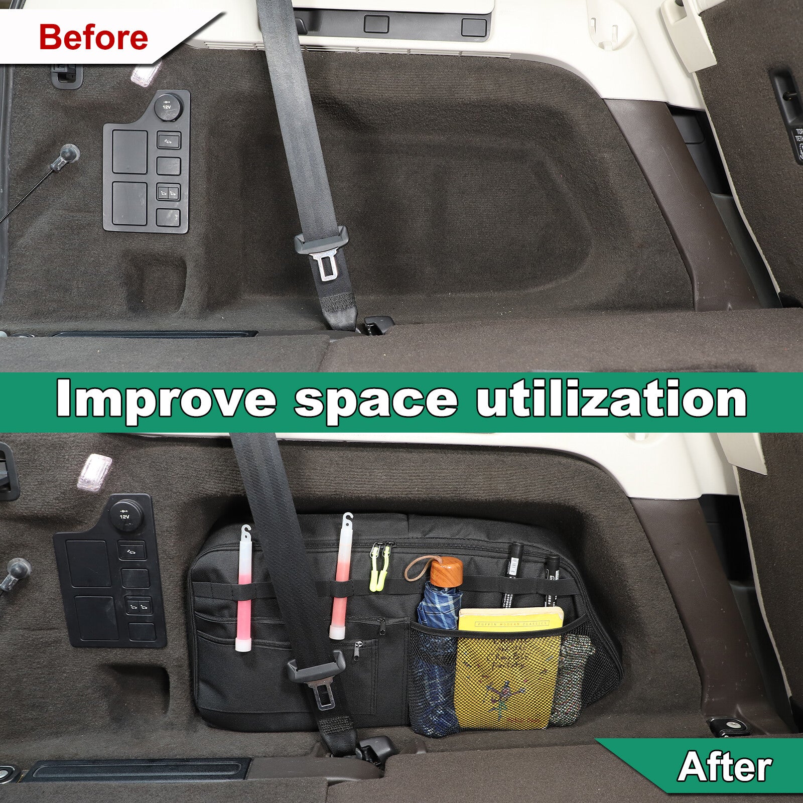Suitable for Land Rover Discovery 5 17+ rear cargo trunk storage bag (left side storage pocket) n