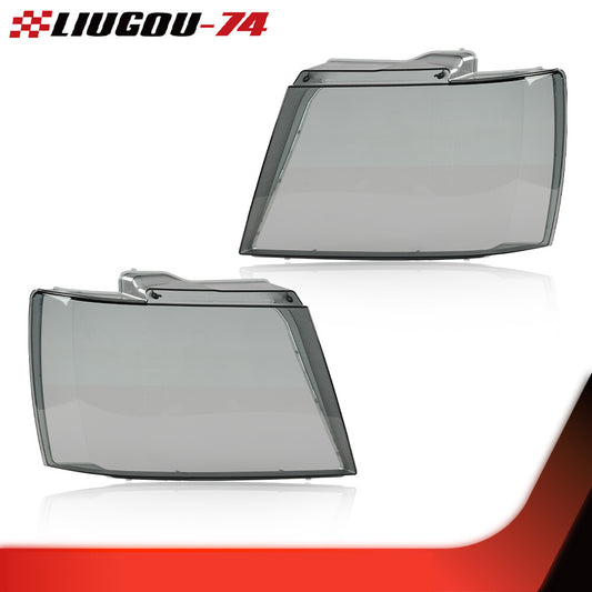 Suitable for 2007-2014 Tahoe suburban headlights, headlight lenses, smoked hood, - v