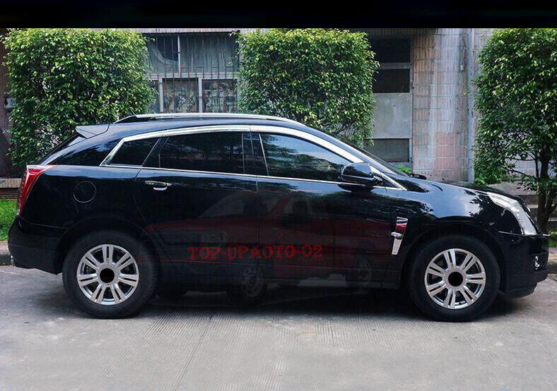 for Cadillac SRX 2010-2016 all Chrome Window Visors Sun Rain Guard Deflectors