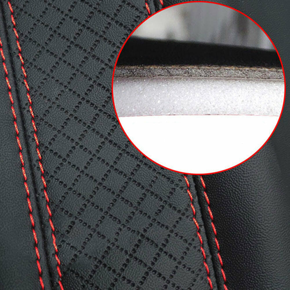 2PCS Red Car for Seat Belt Cover Strap Pad Shoulder Comfort Cushion Car Accessories
