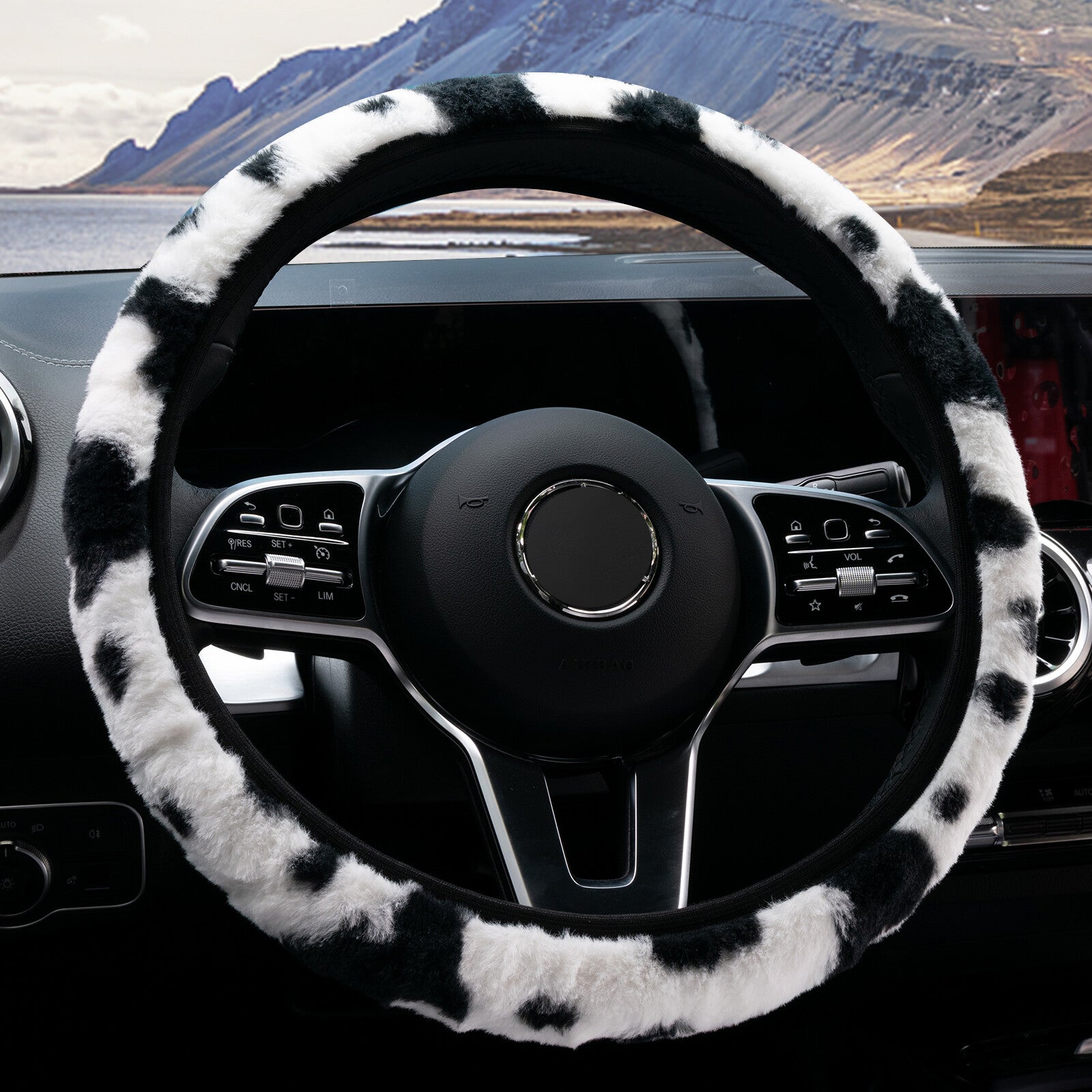 Steering wheel cover plush steering wheel cover steering wheel protector steering wheel cover car anti-slip
