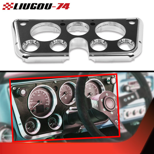 Fits 1967 69 70 71 1972 for C10 Truck Dashboard Bezel for CHRome Black with 7 Holes - v