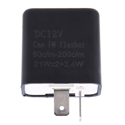 2 Pin Speed Adjustable LED Flasher Relay Motorcycle Turn Signal Indicator 12V Q