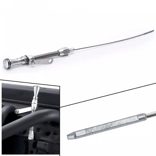 Stainless steel flexible engine oil suction hose suitable for SBC 265 283 327 350 driver's side - n