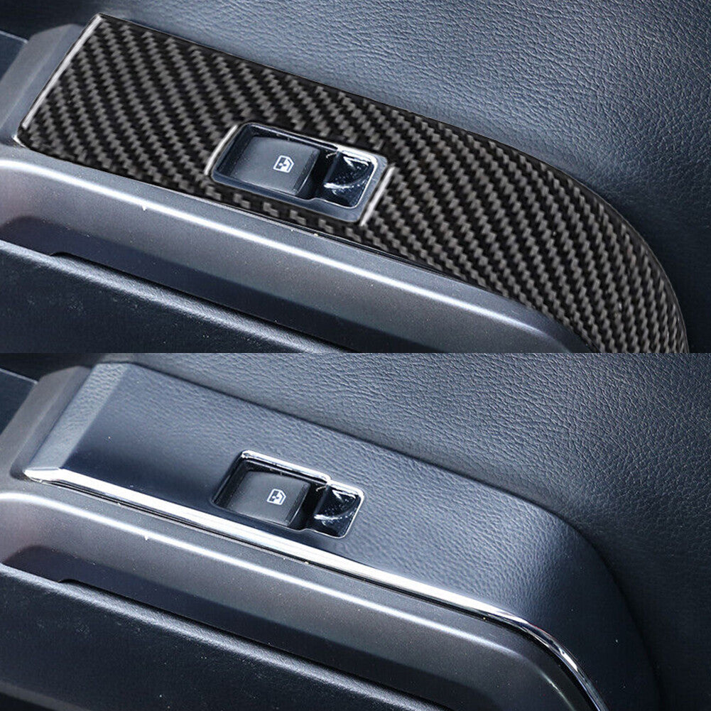4X Carbon Fiber Center Gear Shift Panel Cover Trim for Chrysler 200 2015-2017 v