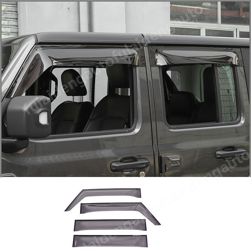 for Jeep for Wrangler JL 2018-2024 Window Sun Vent Visor Guards Sun rain Shades Trim