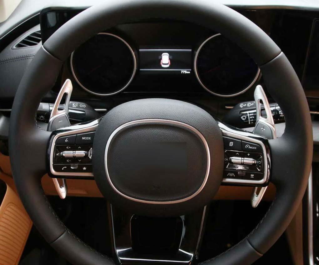 Steering Wheel Shift Paddle Shifter 2 for Kia Carnival 2022-23 Silver Aluminum