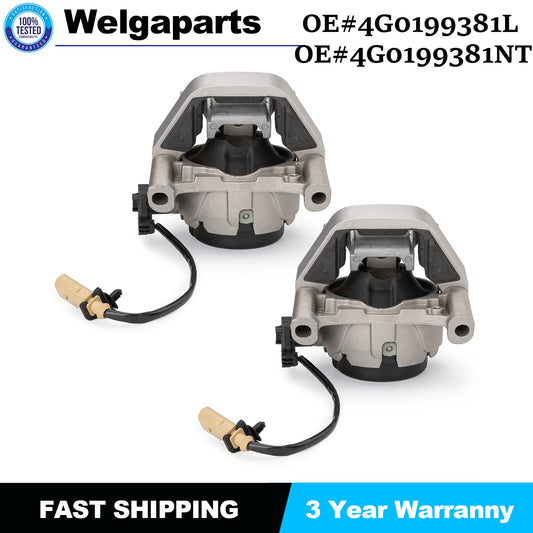 2x Left  Right Front Engine Mounts for Audi A6 A7 3.0L 4G0199381L 4G0199381NT