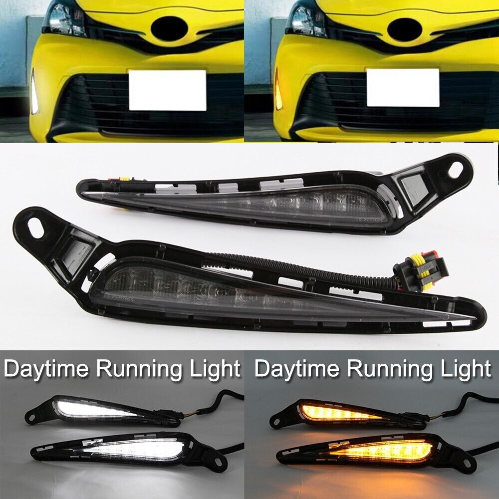 Fit for Toyota Vitz 2017 2018 2019 RightLeft Side LED Daytime Running Light DRL