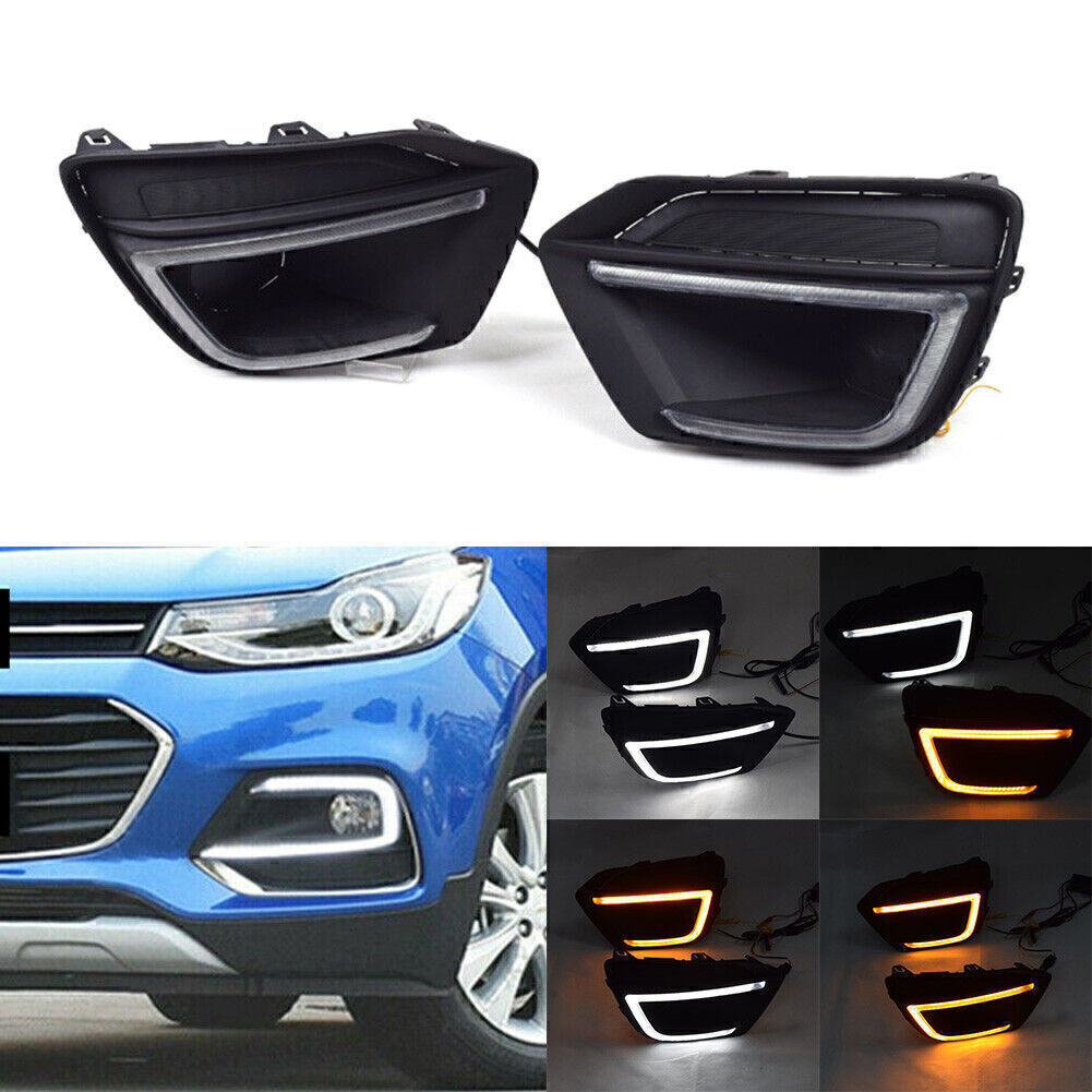 for Chevrolet Trax 2017-2019 LED Daytime Running Lights DRL Fog Lamps Q