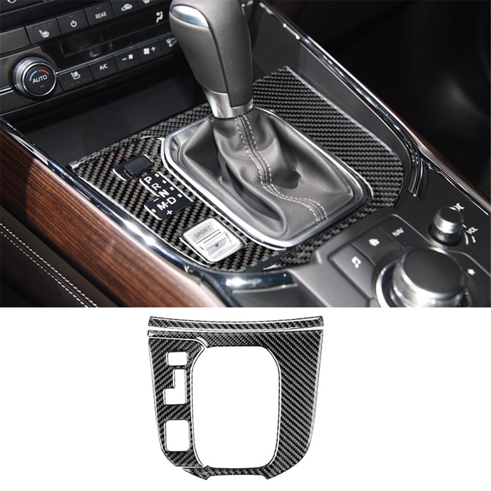 Red Carbon Fiber Interior Gear Shift Frame Cover Trim for Mazda MX-5 Miata 09-15 v
