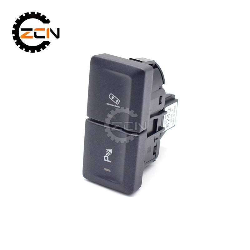 Black carbon metal parking assist alarm disable switch 22846743- n