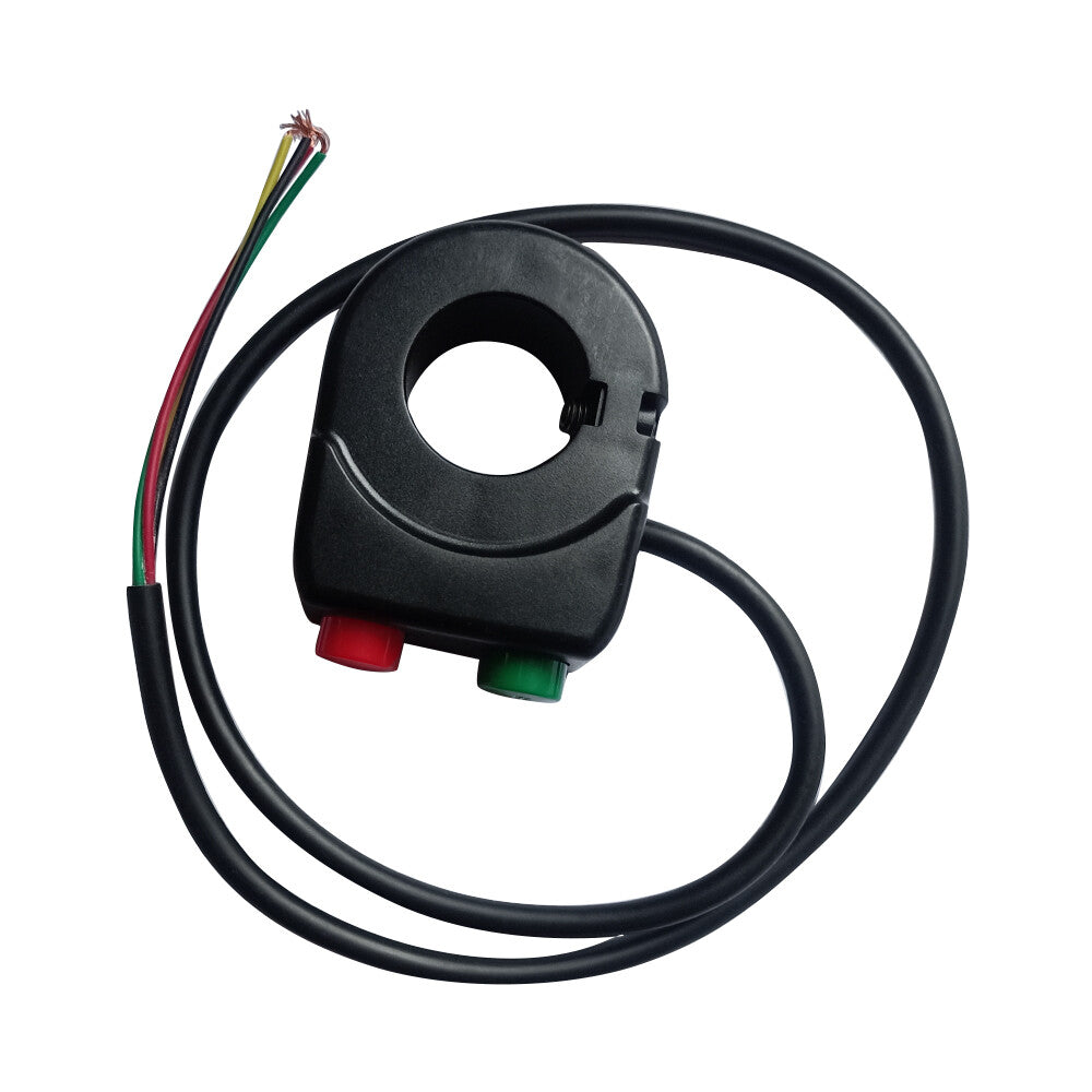 12V Motorcycle Handlebar Horn Switch HeadLight Switch On-Off Button Black 7/8 Q