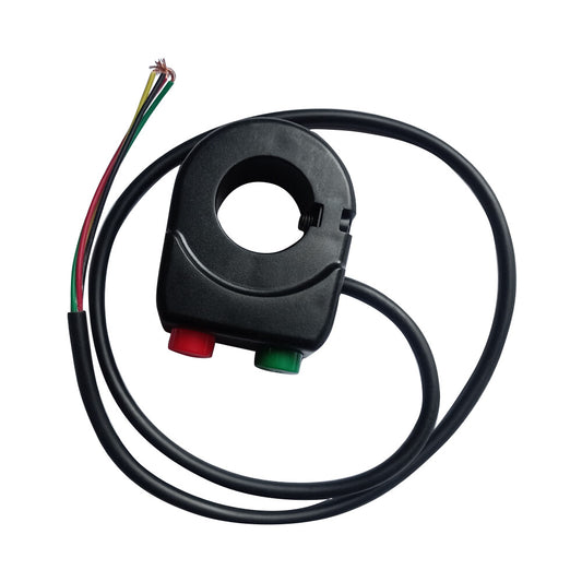 12V Motorcycle Handlebar Horn Switch HeadLight Switch On-Off Button Black 7/8 Q