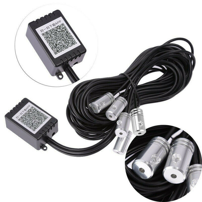 Car RGB Flexible 6M EL 5LED Strips Ambient Light APP BT Control Atmosphere Lamp