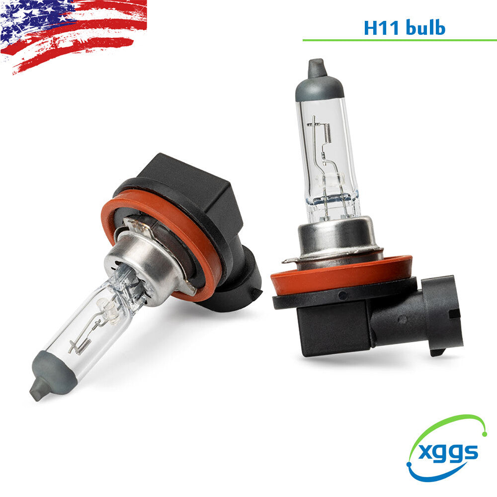 2-pack 55W 12V H11 halogen car headlights, low beam driving bulbs