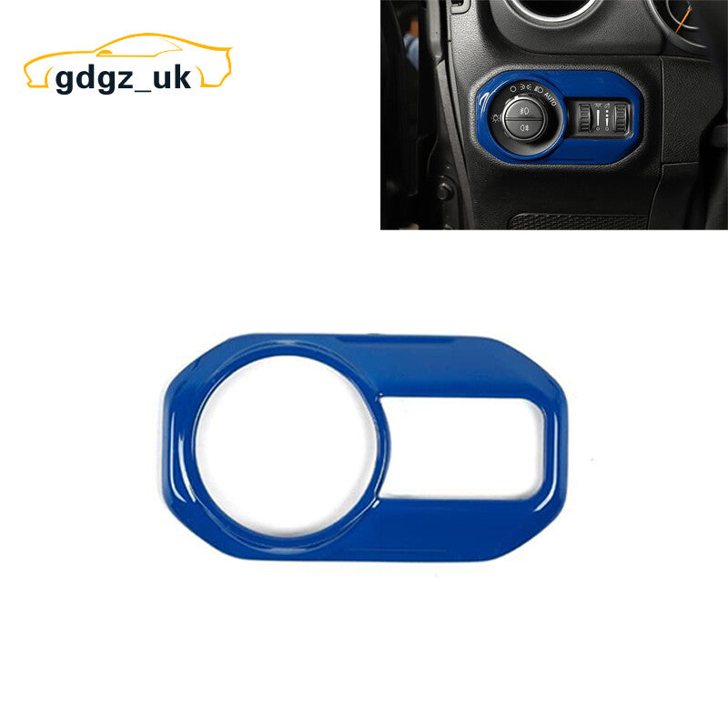 Headlight Switch Button Trim Interior Cover for Jeep for Wrangler JL JLU 18-24 Blue