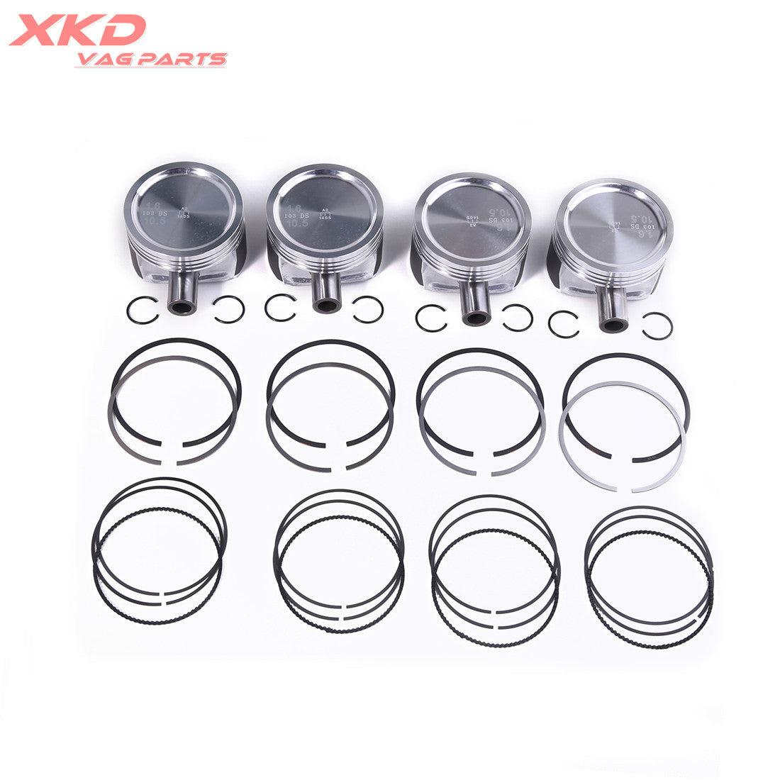 4Pcs 76.5mm Piston Piston Ring Kit Fit for VW for Jetta 11-16 1.6L EA111 03C198151