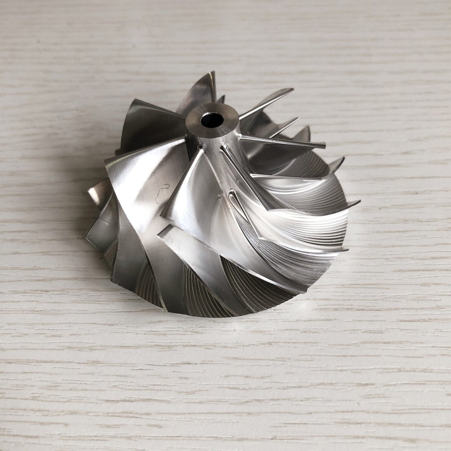 K16 54.64/71.00 mm 7+7 Blade Turbine Billet Compressor Wheel Cutting: 6.0