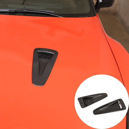 Front Hood Fender Vent Scoop Cover Real Carbon Fiber for Nissan GTR R35 08-16