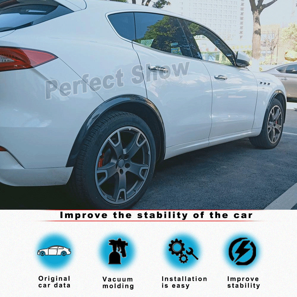 4PCS REAL Carbon Fender Flares Wheel Eyebrow Arch Lips Fit for Maserati for Levante