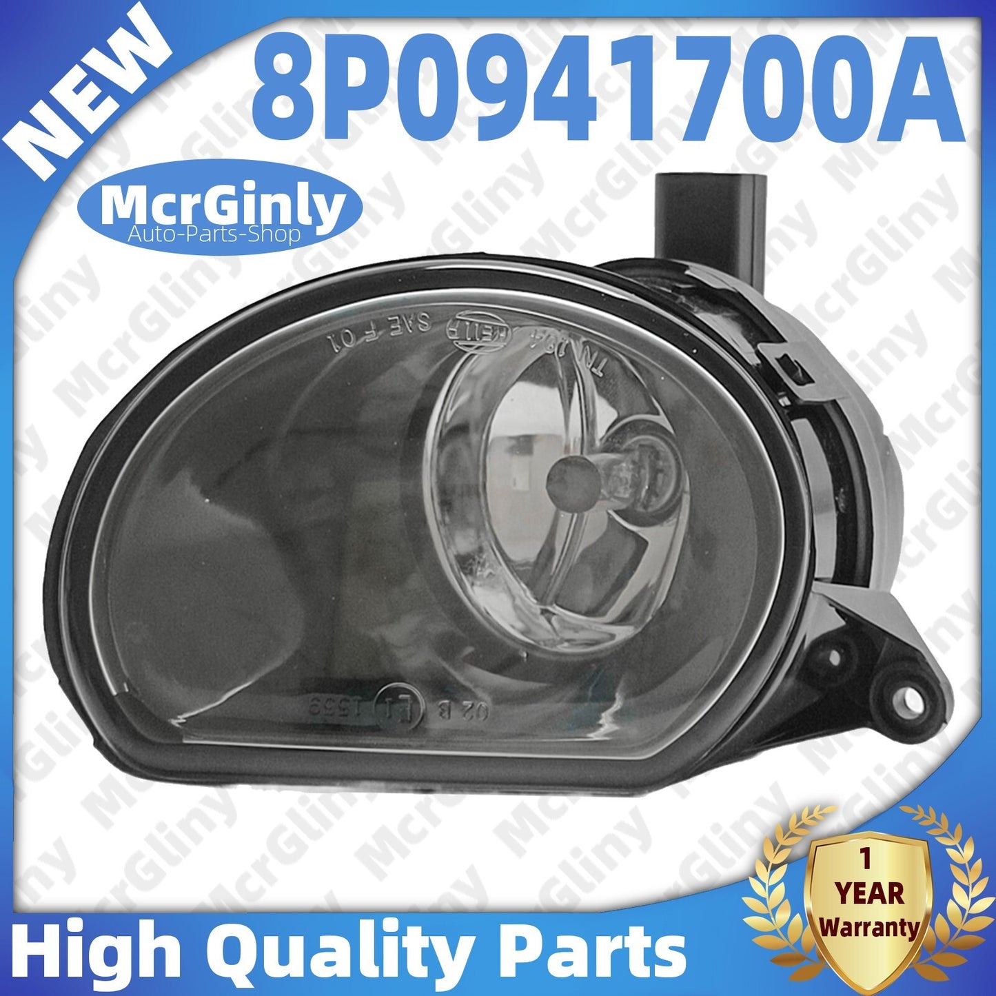 Halogen fog light assembly for right front bumper of for Audi A3, S3, Q7 #8P0941700A n