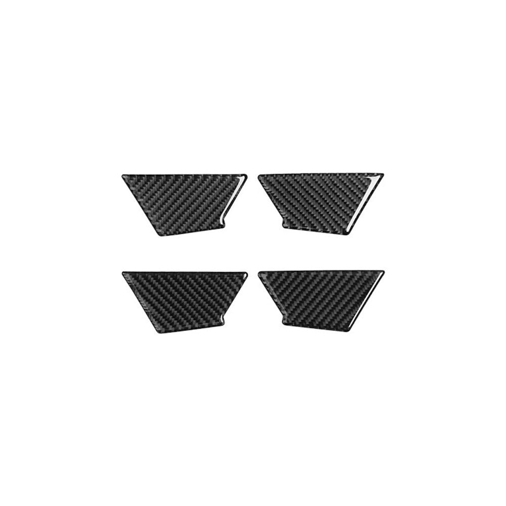 4Pcs for Audi Q5 2018-2021 Carbon Fiber Interior Door Handle Bowl Cover Trim