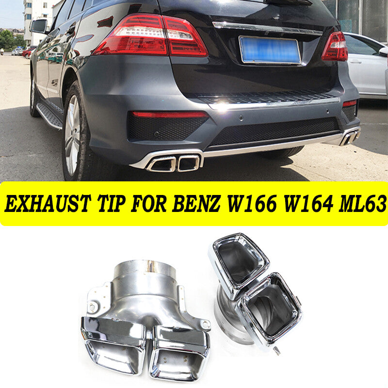Stainless steel muffler exhaust tips suitable for Mercedes-Benz ML63 W166 X166 2013-2015 Q