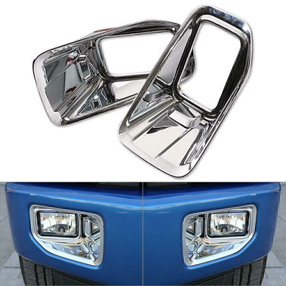 2pcs Chrome Car Front Fog Light Decoration Cover Trim for Ford F-150 2015-2018