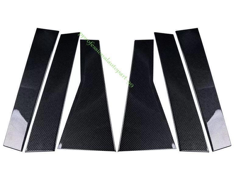 for Honda CR-V CRV 2023-24 Carbon Fiber Pillar Post Door Window Molding Strip 6P