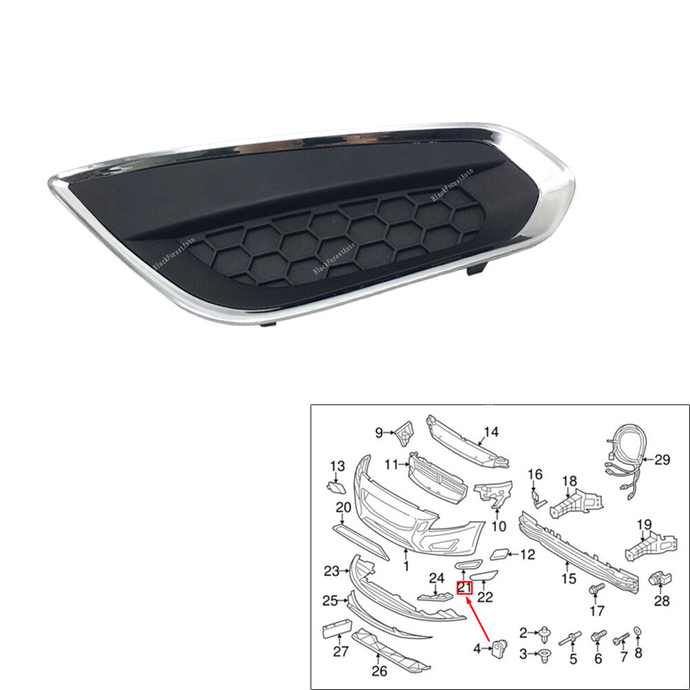 Front Right Bumper Grille Foglight 31323412 Fits for Volvo S60 2010 2011 2012 2013