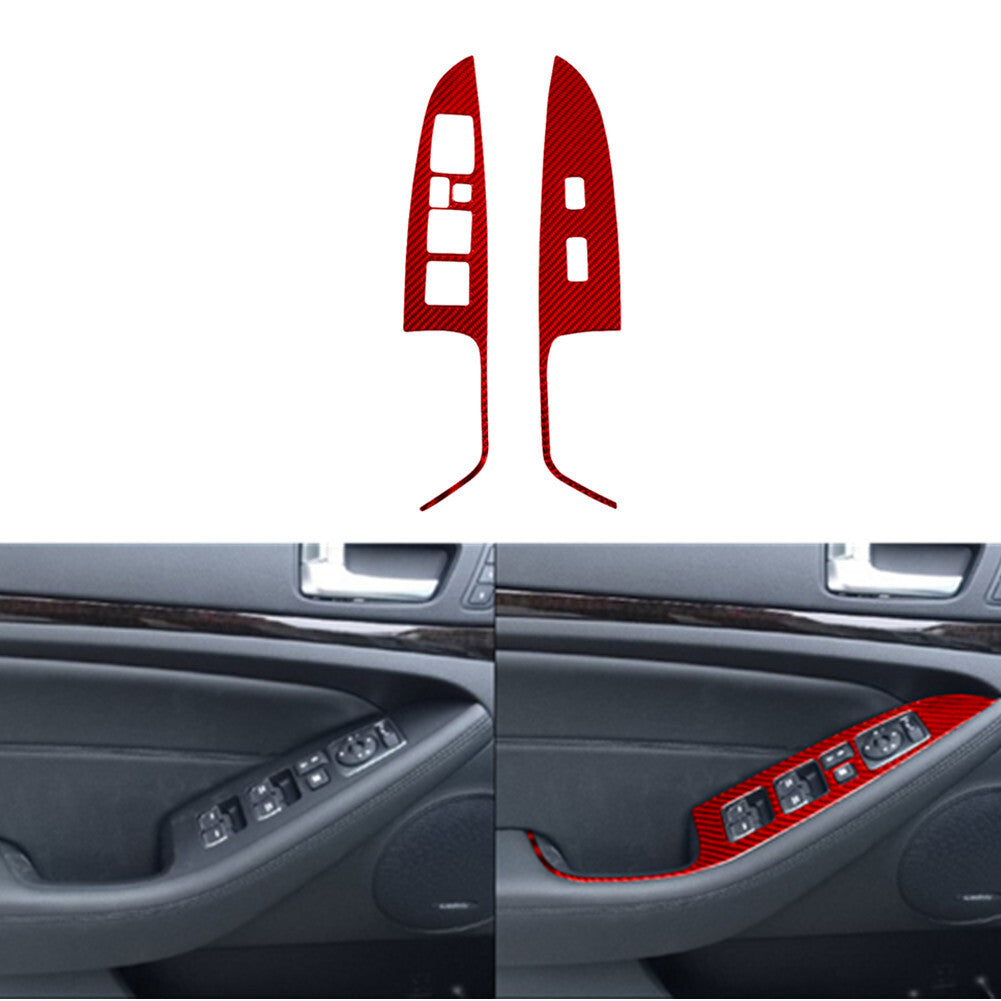 Red Carbon Fiber Side Air Vent Outlet Cover Trim for VW for Golf 7 MK7 2014-2019 v
