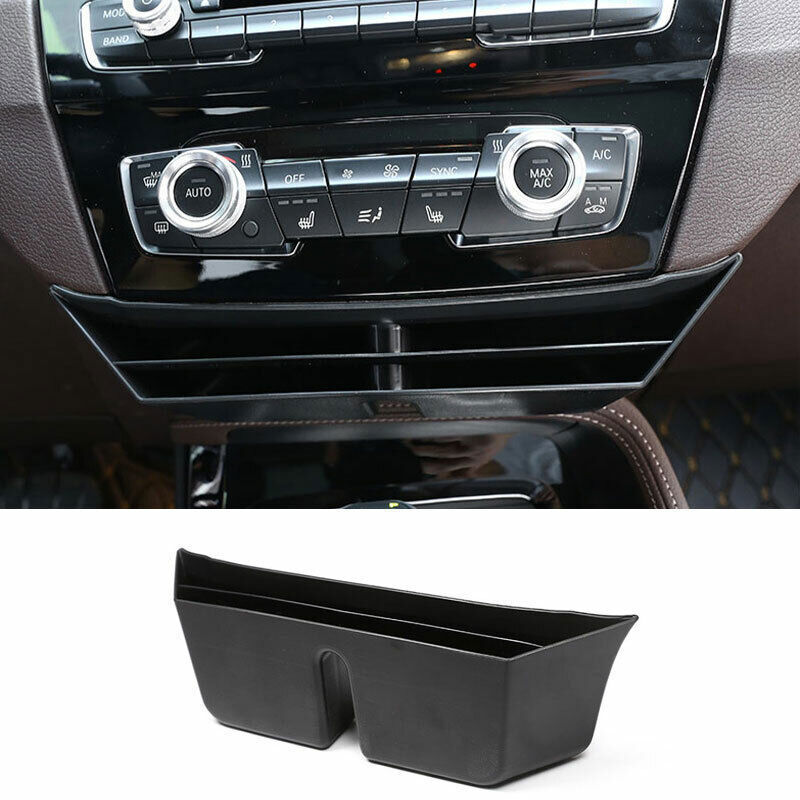 Fit for BMW X1 F48 2016-2022 Matte Black Middle Console Storage Box Tray Trim 1P