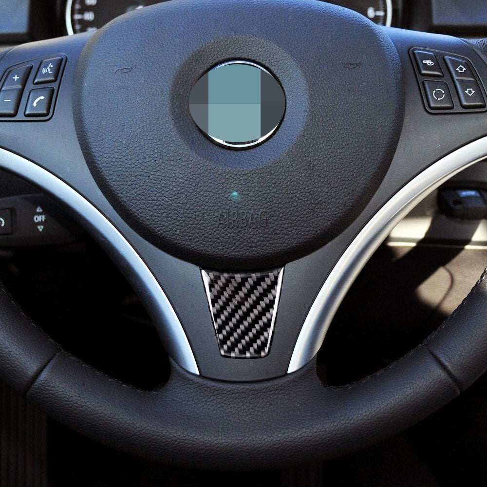 Fit for BMW 3 Series E90 E92 2005-12 Carbon Fiber Interior Steering Wheel Cover