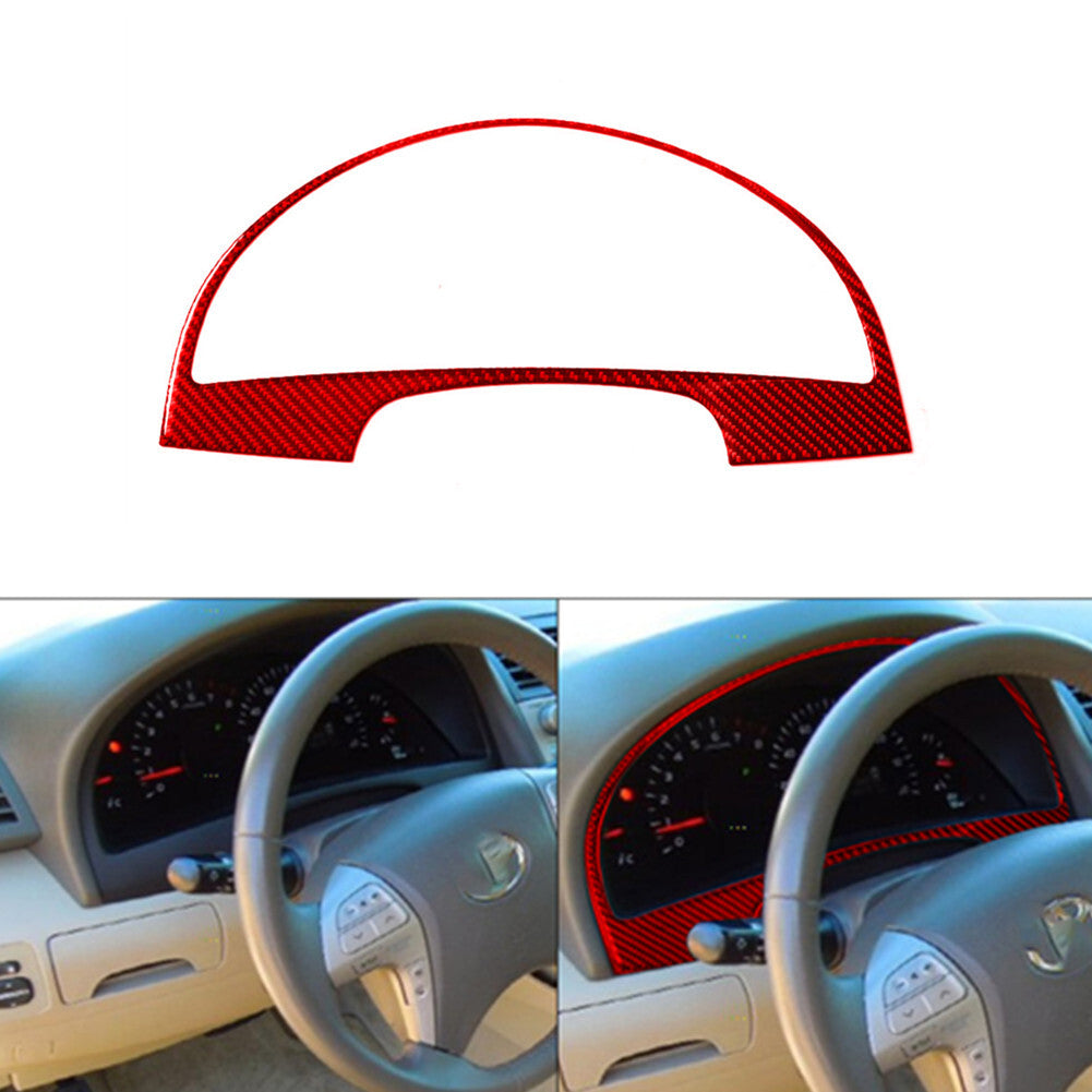 Red Carbon Fiber Center Console Cup Holder Frame Trim for Jeep for Wrangler 2007-10 v