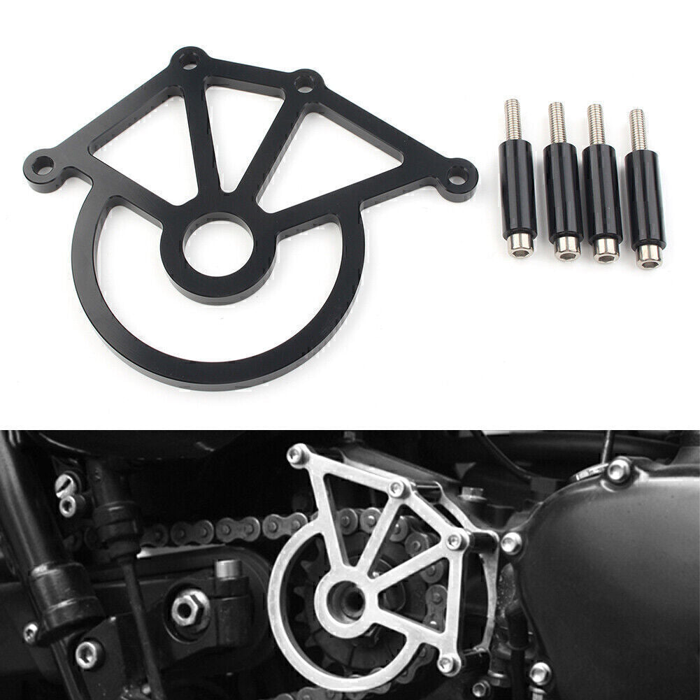 Sprocket Cover Chain Protection for 2007-14 Thruxton 900 Scrambler 2006-14 Black Q
