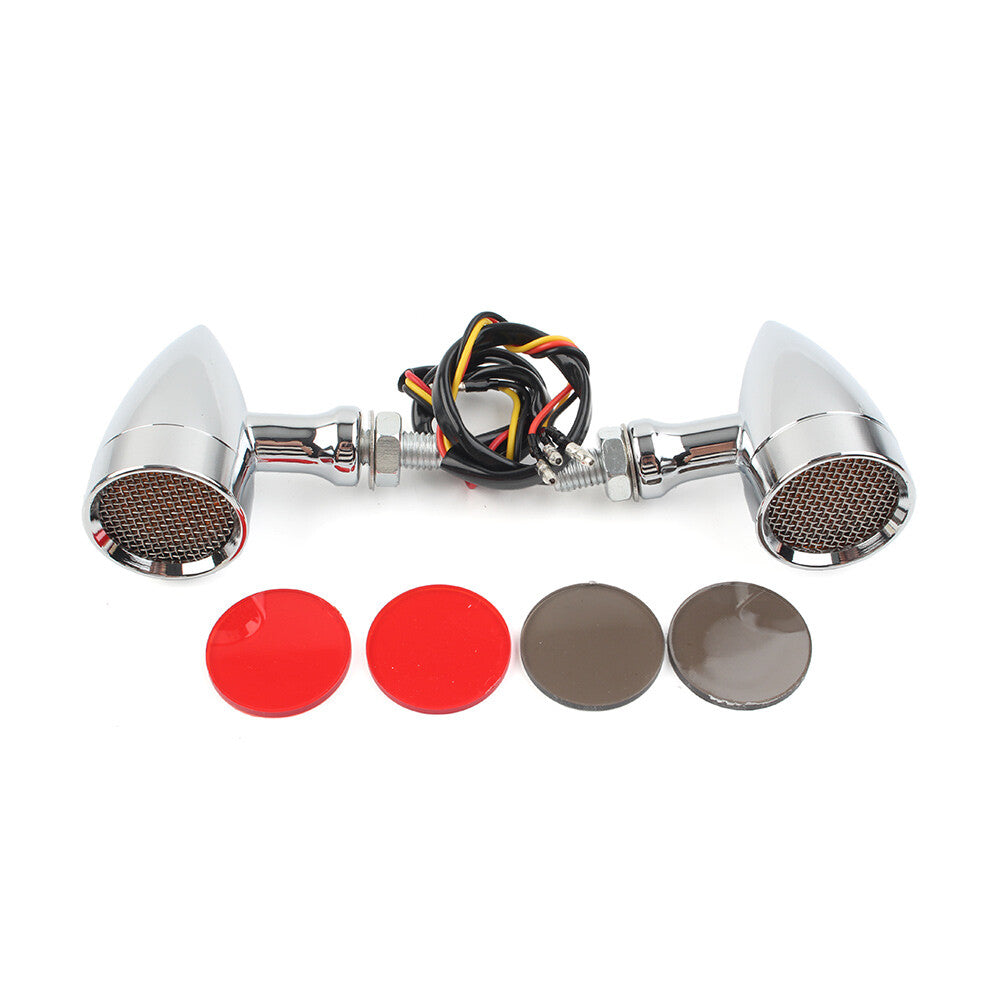Motorcycle Turn Signal Amber LED Blinker Indicator Light for Harley for Honda Q