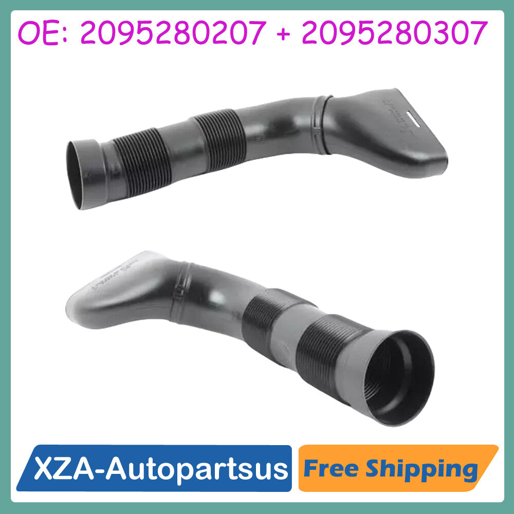Pair Left + Right Side Air Intake Duct Hose for Mercedes Benz W209 CLK320 CLK500 Q