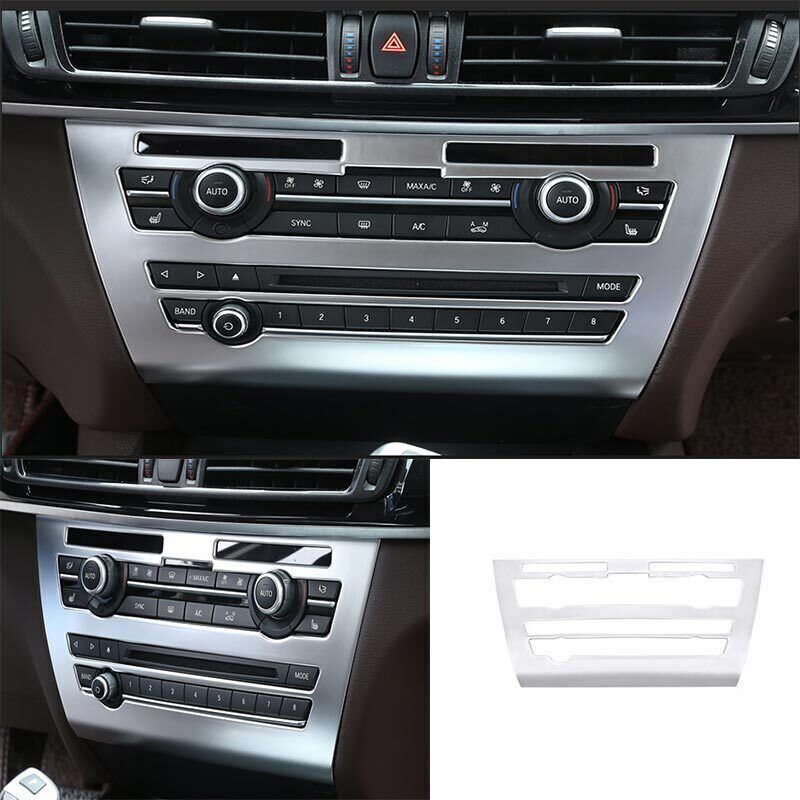 AC Switch Panel ABS Silver for BMW X5 X6 F15 F16 2014-2018 Trim Central Console