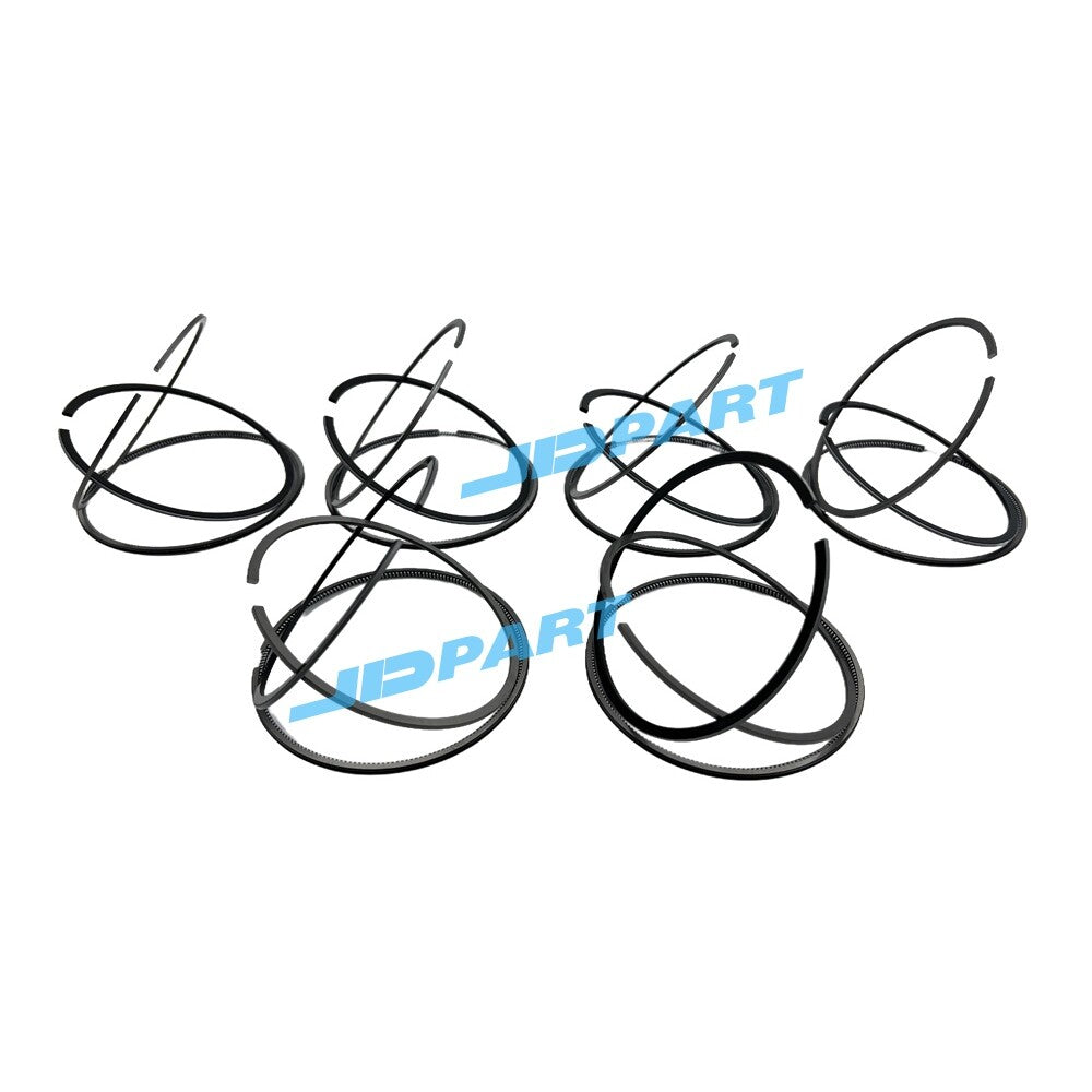 6-piece S6R2 piston ring kit for diesel engines.