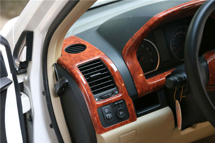 Dashboard Panel Frame Cover Trim 1 for Honda CRV CR-V 2007-2011 Red Wood Grain