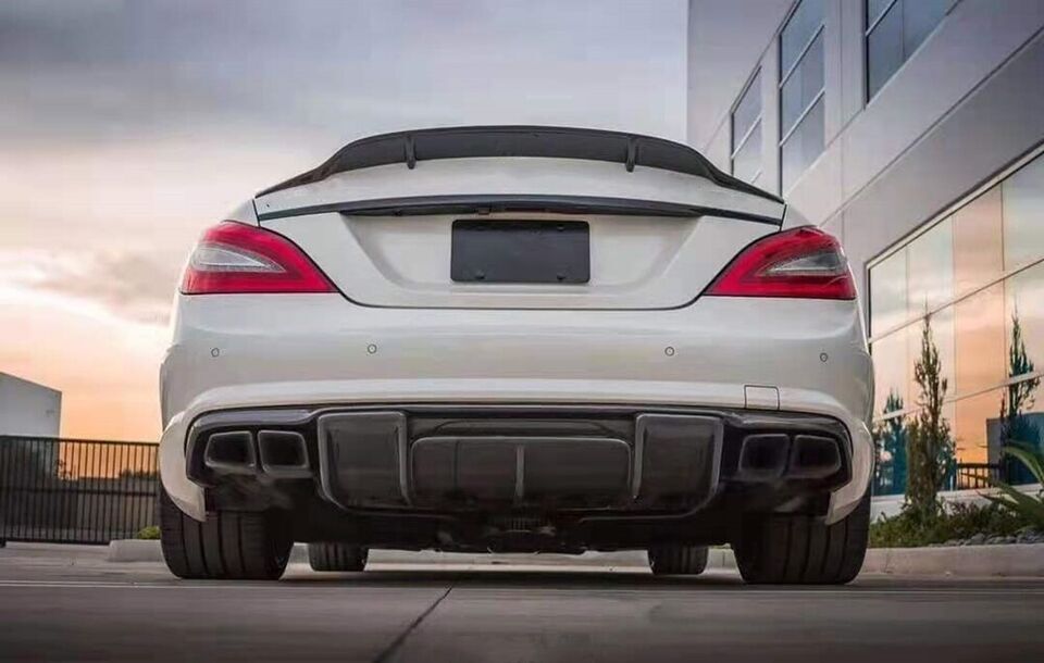 Carbon Fiber Rear Bumper Diffuser Lip For CLS Class W218 CLS63 AMG n